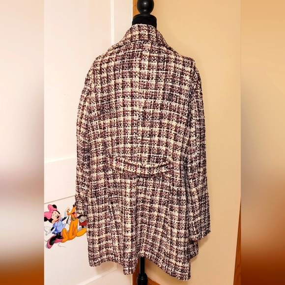 209 West | NWT Women's Multicolor Tweed Coat Size XL - Picture 2 of 6